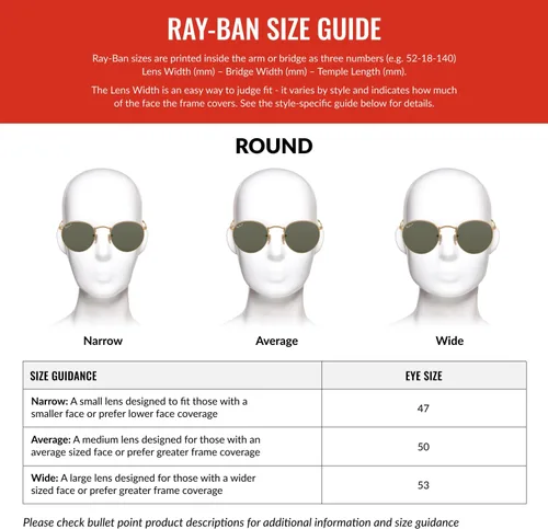 Miniatura 5 de Ray-Ban - Lentes de sol RB3447 redondos, de metal