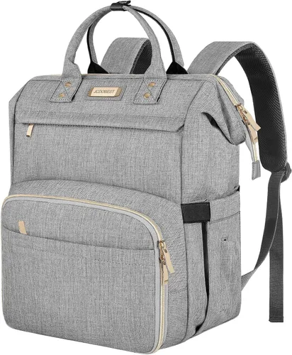Miniatura 7 de Mochila Bolsa de Almuerzo, Mochila Refrigeradora Aislada Caja de Almuerzo Mochila para Laptop con Puerto USB para Mujeres y Hombres, Negro, Mochilas