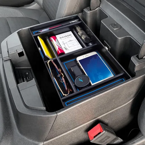 Miniatura 10 de PIMCAR Organizador de consola central para Chevy Silverado 1500/GMC Sierra 1500 2019-2022 y Silverado/Sierra 2500HD/3500HD 2020-2023 Solo asientos