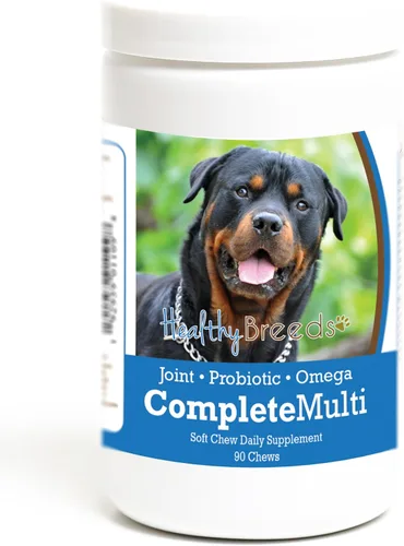 Healthy Breeds Rottweiler todo en uno multivitamínico suave masticable 90 unidades
