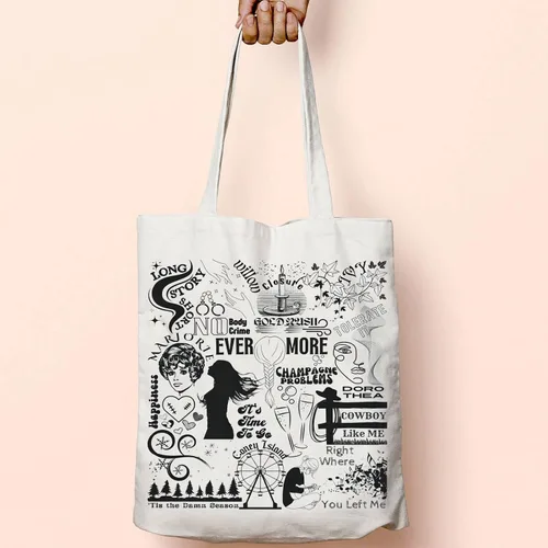 Miniatura 4 de TOBGBE Álbum de regalo para fanáticos del cantante con nombre inspirado en el concierto, bolsas de mano para amantes de la música, mercancía canción