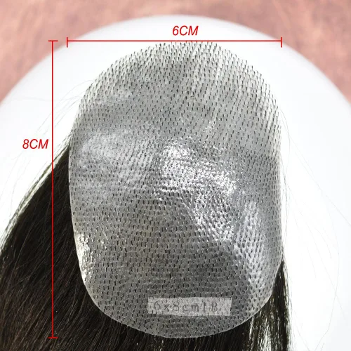 Miniatura 4 de Tope de pelo corto Toupee Invisible Poly Skin PU sistema de reemplazo para mujeres y hombres cierre superior extensiones rectas para pérdida
