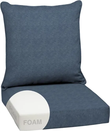 Miniatura 87 de Arden Outdoor Deep Seat Cushion Set, 24 x 24 pulgadas, Cojín para exteriores resistente al clima, a la lluvia y a la decoloración para silla, sofá