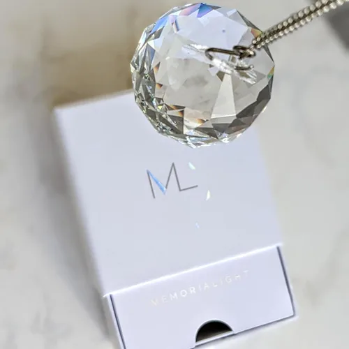 Miniatura 6 de Memorialight Regalo de Duelo Moderno, Adorno de Cristal de 40mm Arcoíris, Regalos Conmemorativos Únicos para la Pérdida de la Familia, Seres