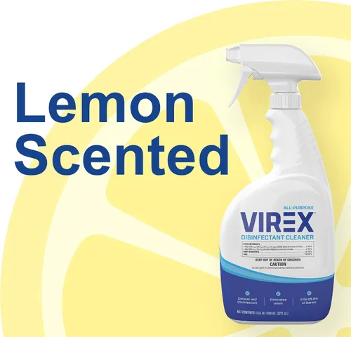 Miniatura 4 de VIREX Diversey CBD540540 Limpiador desinfectante líquido multiusos, mata el 99.9% de los gérmenes y elimina olores, aroma a limón, spray listo