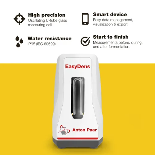 Miniatura 2 de EasyDens - Hidrómetro digital de Anton Paar - Habilitado para Bluetooth para una medición precisa de alcohol, azúcar y extractos Probador rápido