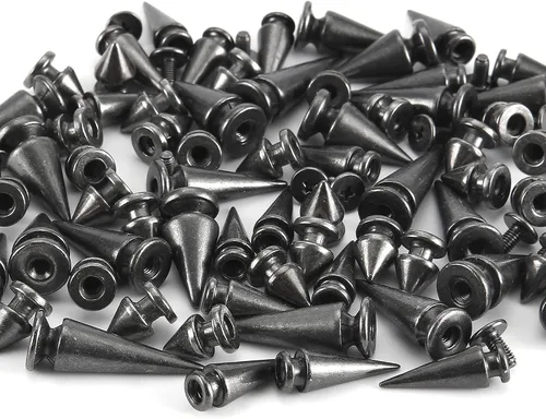 Miniatura 3 de YORANYO 70 juegos de clavos y tachuelas de formas mixtas de varios tamaños, tachuelas de árbol de bala y remaches para cuero, artesanía, ropa