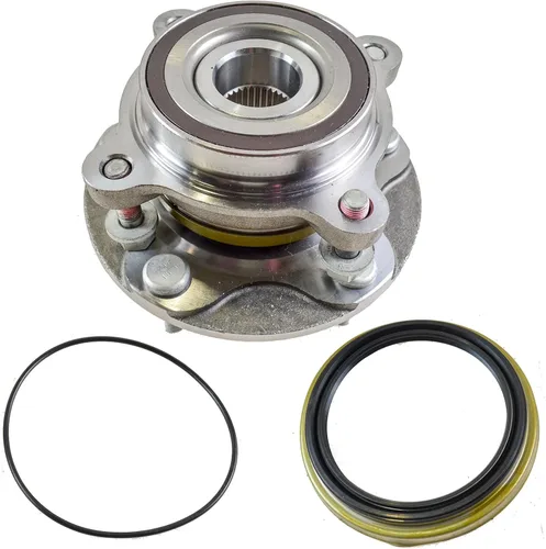 Miniatura 2 de TRQ Cojinete de rueda delantera y conjunto de cubo con sensor ABS compatible con Toyota Sequoia 2008-2022 Tundra 2007-2021