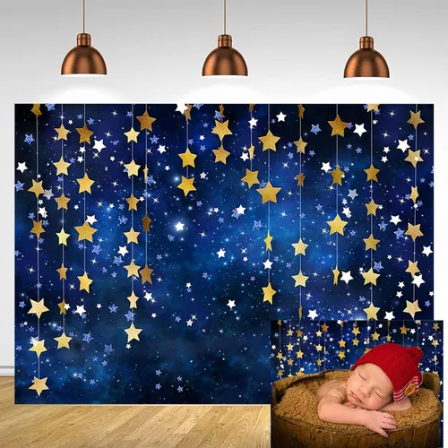Twinkle Twinkle Littler - Telones de fondo de estrellas pequeñas con purpurina dorada y estrellas pequeñas, fondo de fotografía de estrellas