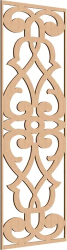 Miniatura 191 de 9 3/8"W x 24 3/8"H x 1/4"T Bellaire Decorativos Paneles de pared de madera calado, abedul