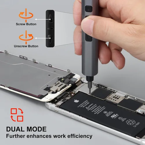 Miniatura 6 de SHARDEN Mini destornillador eléctrico, kit de destornillador eléctrico pequeño 29 en 1 con 24 puntas magnéticas, herramienta de reparación