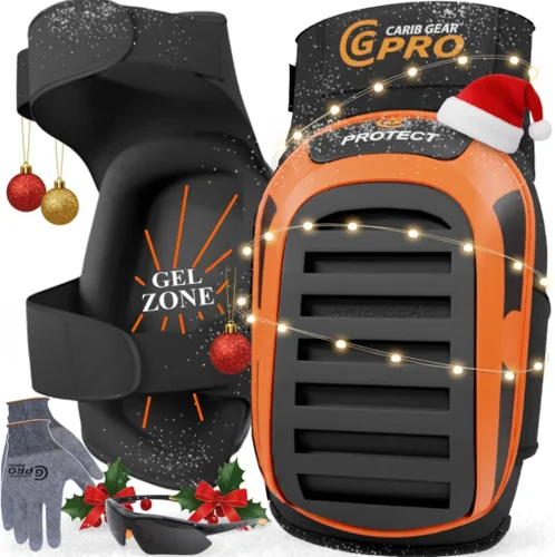 Miniatura 7 de CARIB GEAR PRO Rodilleras para Trabajo de Construcción, Rodilleras Antideslizantes de Servicio Pesado para Jardinería, Instalación de Pisos y Negro