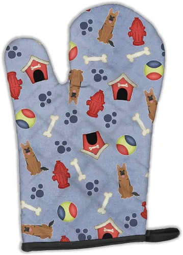 Miniatura 102 de Caroline's Treasures BB2732OVMT Dog House Collection Border Collie - Guante de horno grueso resistente al calor para sartenes calientes y horno