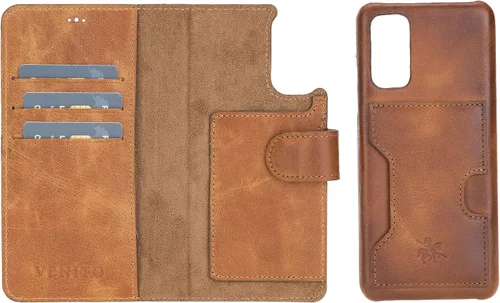 Miniatura 129 de Venito Florence - Funda de piel compatible con Samsung Galaxy S9, extra segura con bloqueo RFID, cartera desmontable para teléfono (gris decolorado)