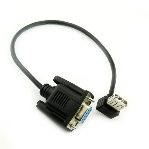 Miniatura 4 de Vanki 1 unids RS232 DB9 hembra a USB 2.0 A hembra adaptador de cable serie convertidor 8 pulgadas 9.8 in