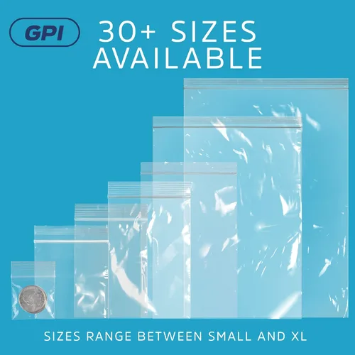 Miniatura 5 de GPI - Bolsas con cremallera de 2 x 6 pulgadas, 100 unidades, 2 mil, bolsas de plástico transparente con cierre de cremallera, con cierre de cierre