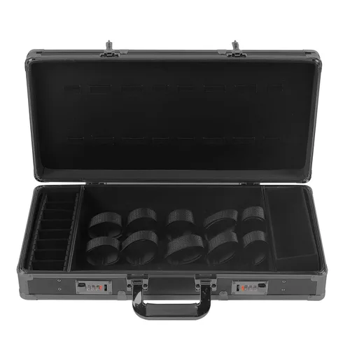 Miniatura 5 de TFCFL Estuche de peluquero profesional, kit de herramientas de peluquería negra, caja de herramientas portátil para estilista de viajes con Negro MM