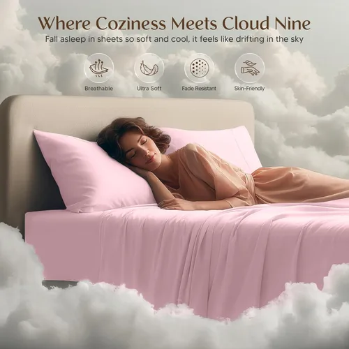 Miniatura 311 de Utopia Bedding Juego de sábanas Queen – Sábanas de 4 piezas para cama tamaño Queen, microfibra suave y transpirable, incluye 1 sábana bajera, 1 Gris