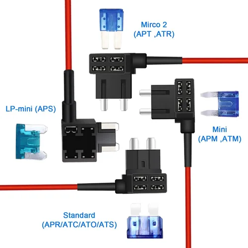 Miniatura 8 de Paquete de 10 adaptadores de fusible de 12 V para automóvil Add-A-Circuit, Micro II Micro II Micro 2 APT ATR Blade Fuse Holder con hoja 10A 15A 20A