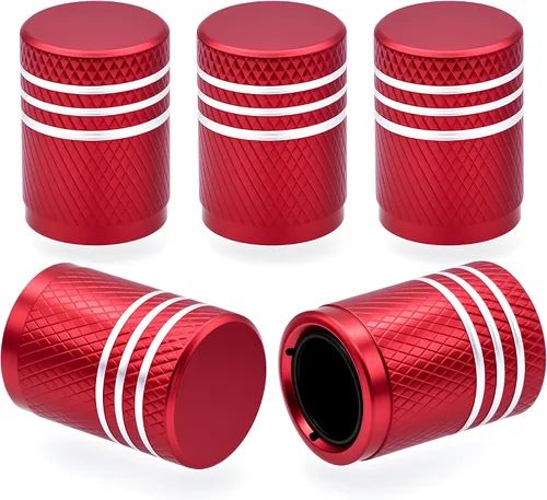 Miniatura 44 de 4 piezas tapones de válvula de neumático en forma de dados, cubiertas universales de válvula de neumático a prueba de polvo con núcleo de cobre