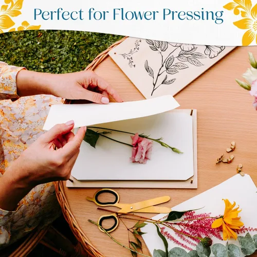 Miniatura 2 de Berstuk - Papel secante para prensa de flores de Berstuk • Recambio de prensa de flores de 5.9 x 10 pulgadas • Corte a medida y listo para usar •