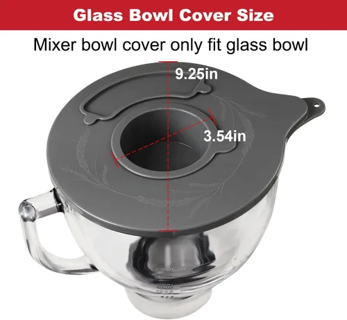Miniatura 6 de Lawenme KitchenAid K5GB - Cubierta para cuenco de vidrio para batidora de 5 cuartos de galón con cabezal inclinable, protector contra salpicaduras