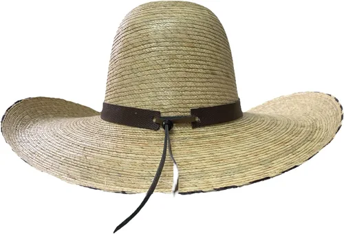 Miniatura 3 de ROBAVACAS - Sombrero de palma mexicana palma real fabricado en México ala ancha sombrero para el sol exterior bloqueador solar color natural hecho