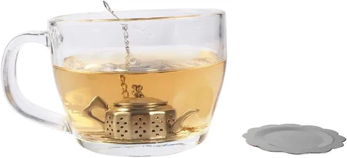 Miniatura 5 de Infusor de té en forma de tetera, colador de té ultra fino, filtro difusor de filtro de acero inoxidable para tazas de té de grano de hojas sueltas