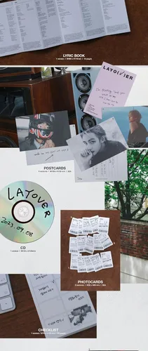 Miniatura 4 de BTS V Layover 1er álbum en solitario versión aleatoria estándar OutBox 124p PhotoBook A+20p PhotoBook B+12p Lyric Book+2p Postcard+5p PhotoCard+100p