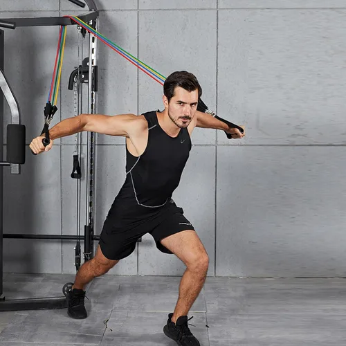 Miniatura 4 de Bandas de resistencia para entrenamiento con asas para hombres y mujeres, bandas de ejercicio para pesas de fitness, entrenamiento, hogar, oficina