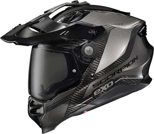 Miniatura 10 de ScorpionEXO XT9000 - Casco integral de fibra de carbono para motocicleta de aventura con visera Pinlock Ready, bolsillos para altavoz listos
