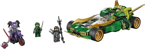 Miniatura 3 de Ninjago Ninja Nightcrawler, bicicleta y coche con función de disparo, juego de construcción Masters of Spinjitzu