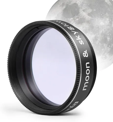 Astromania Filtro de luna para telescopio de 1.25 pulgadas, filtro Moon Skyglow reduce el deslumbramiento de la luna y mejora el detalle del cráter