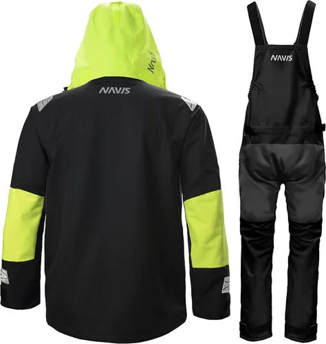 Miniatura 3 de NAVIS MARINE Conjunto combinado de chaqueta de vela y pantalones con babero - Ocean PRO - Traje impermeable para pesca con pesca y pesca de pesca