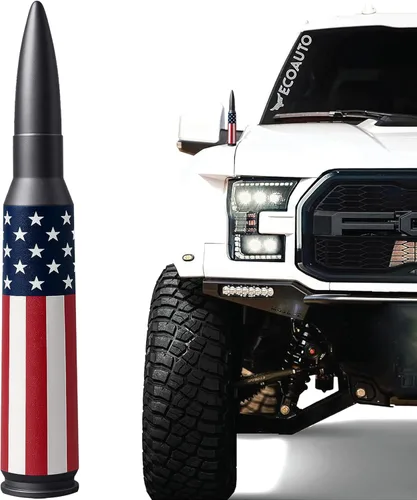 Miniatura 13 de EcoAuto Badass Bullet - Antena de repuesto para Dodge Ram y Ford F150 F250 F350 Super Duty Raptor Bronco Trucks – Diseño antirrobo – Antena de radio