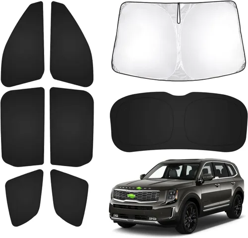 Miniatura 28 de T TGBROS Parasol para parabrisas para Honda Civic 2022-2025 2026, parasol grueso con bloqueo UV y opaca, para privacidad, plegables, 8 accesorios