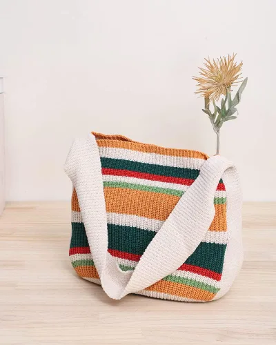 Miniatura 44 de ENBEI Bolsos de hombro para mujer Bolsos de ganchillo Bolso de punto grande Bolso de mano estético para la escuela lindo Bolsas de mano Bolsa