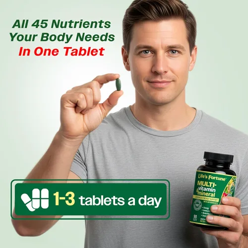 Miniatura 6 de Life's Fortune Multivitamínico Fuente de Energía Totalmente Natural que Suministra Concentrados de Alimentos Integrales, Antioxidantes, Aminoácidos