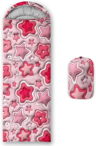 Miniatura 27 de Saco de dormir con estampado lneffble, sacos de dormir, saco de dormir para acampar al aire libre, adecuado para niños, portátil para niños y niñas