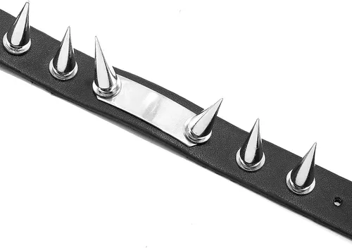 Miniatura 3 de Eigso Steampunk Retro Spike Cuff Bracelet para hombres y mujeres (negro)