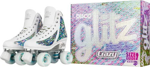 Miniatura 6 de Crazy Skates Glitz - Patines de ruedas para mujeres y niñas – Deslumbrante purpurina brillante patines Quad