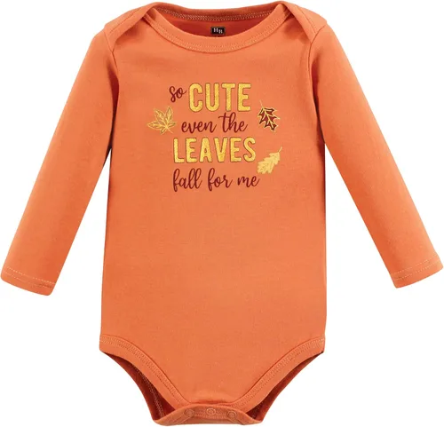Miniatura 5 de Hudson Baby Baby-Boy y baby-girl día festivo de manga larga crecer con Me Bodysuits, 4unidades)