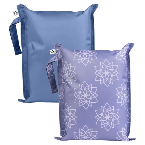 Miniatura 9 de Tiny Twinkle Bolsas Húmedas a Prueba de Desorden Paquete de 2 Bolsas Húmedas Reutilizables e Impermeables para Trajes de Baño Ropa de Bebé