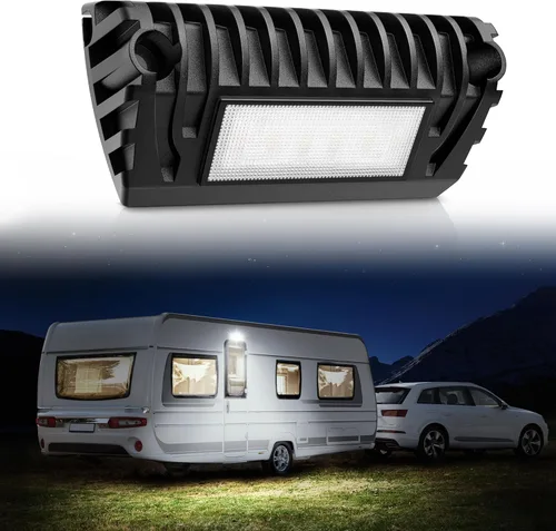 SnowyFox Luz LED para Porche de RV - Luz Utilitaria Exterior de Aluminio Luces LED para Remolque Exterior Accesorio de Iluminación de 12V 750