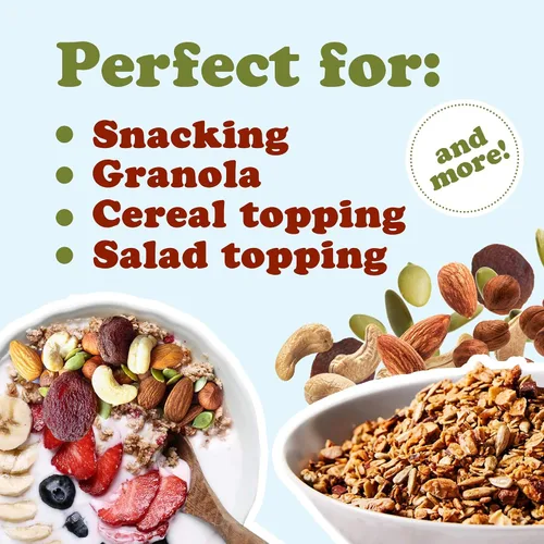 Miniatura 6 de Organic Active Life Trail Mix, 4 onzas, mezcla de aperitivos crudos y sin OMG que contiene anacardos, semillas de calabaza, albaricoques, avellanas