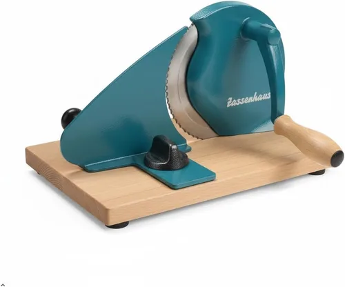 Miniatura 10 de Zassenhaus Rebanadora de pan ajustable clásica original para rebanadas uniformes, rebanadora de pan para pan casero, cortador de masa madre con hoja
