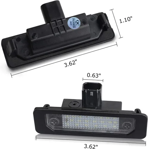 Miniatura 5 de Lámparas LED para placa de matrícula compatibles con Ford Flex 2009 a 2019, Focus 2008 a 2011, Fusion 2006 a 2012, 6000K Blanco - Paquete de 2