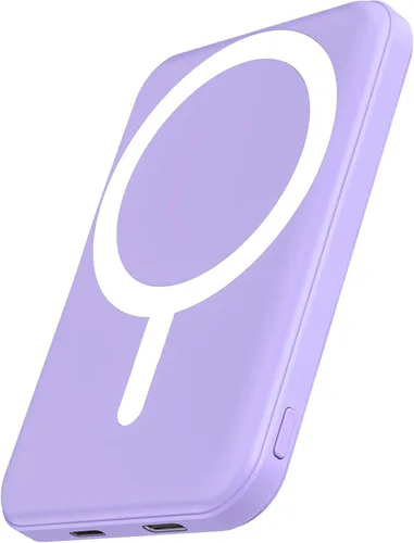 podoru - Banco de energía Magsafe, 5000 mAh, magnético, con cable tipo C 20 W PD, carga rápida entrada Lighting, cargador portátil inalámbrico para