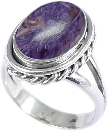 Miniatura 5 de Anillo fino de plata esterlina 925 para mujer, hecho a mano, joyería de piedras preciosas, anillo de moda (1379)