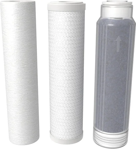 AquaticLife - Kit de cartuchos de repuesto para filtro de agua de sedimentos de 10 pulgadas (carbono)
